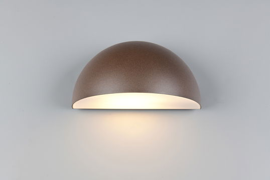 Aplica de perete pentru exterior Maas, TRIO, 27x15.5x14.3 cm, 10W, 1x E27, aluminiu, maro