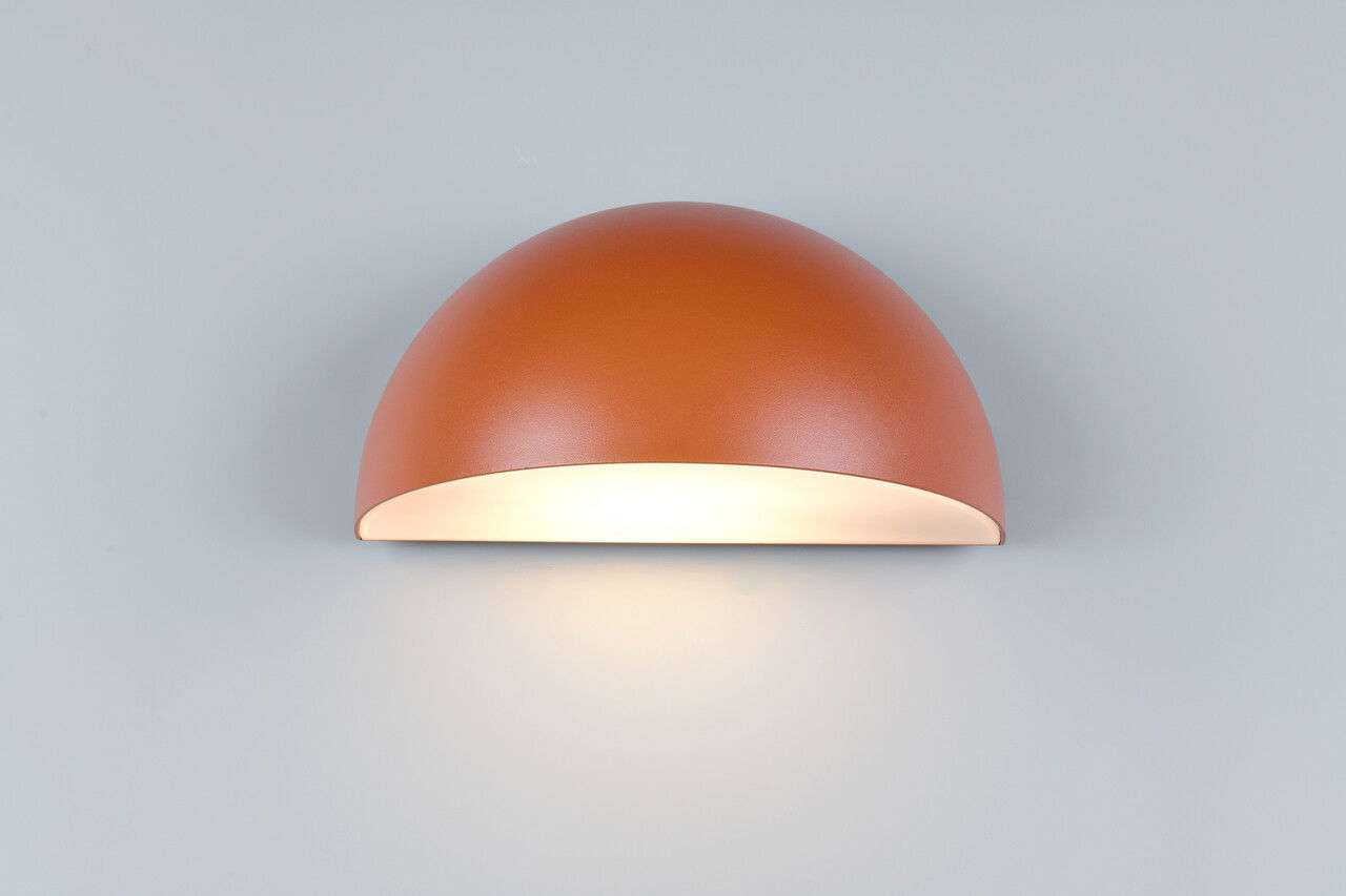 Aplica de perete pentru exterior Maas, TRIO, 27x15.5x14.3 cm, 10W, 1x E27, aluminiu, apricot