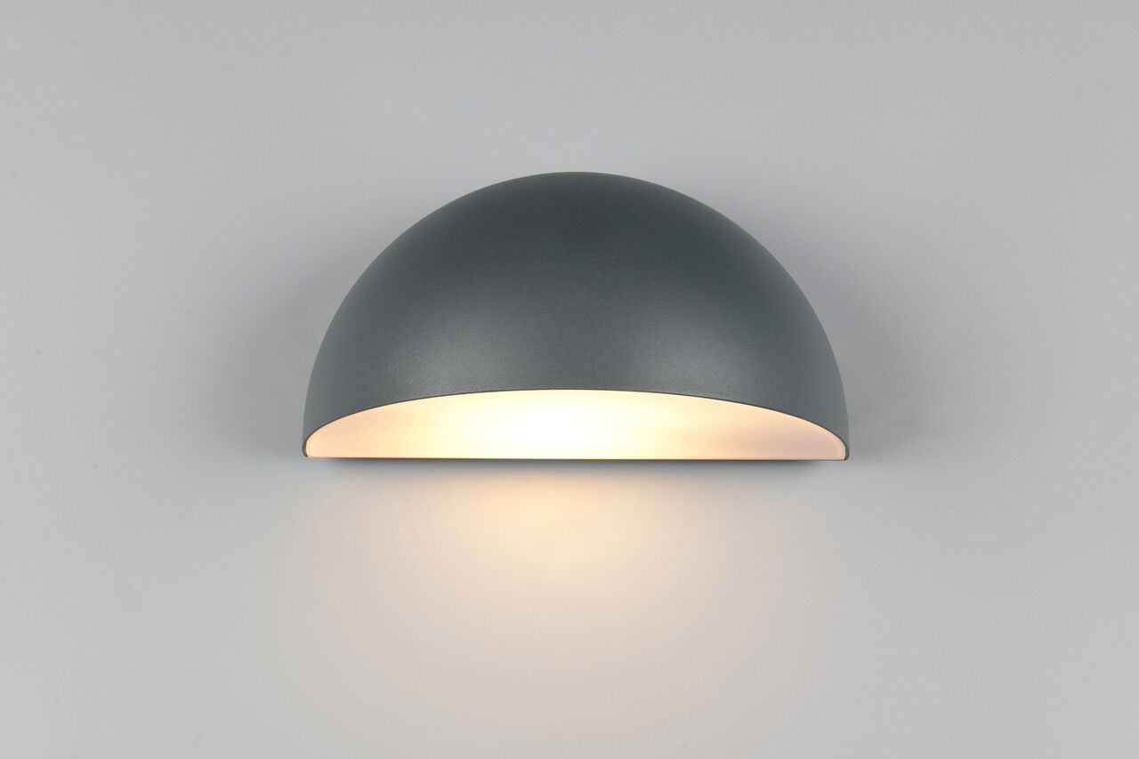 Aplica de perete pentru exterior Maas, TRIO, 27x15.5x14.3 cm, 10W, 1x E27, aluminiu, antracit