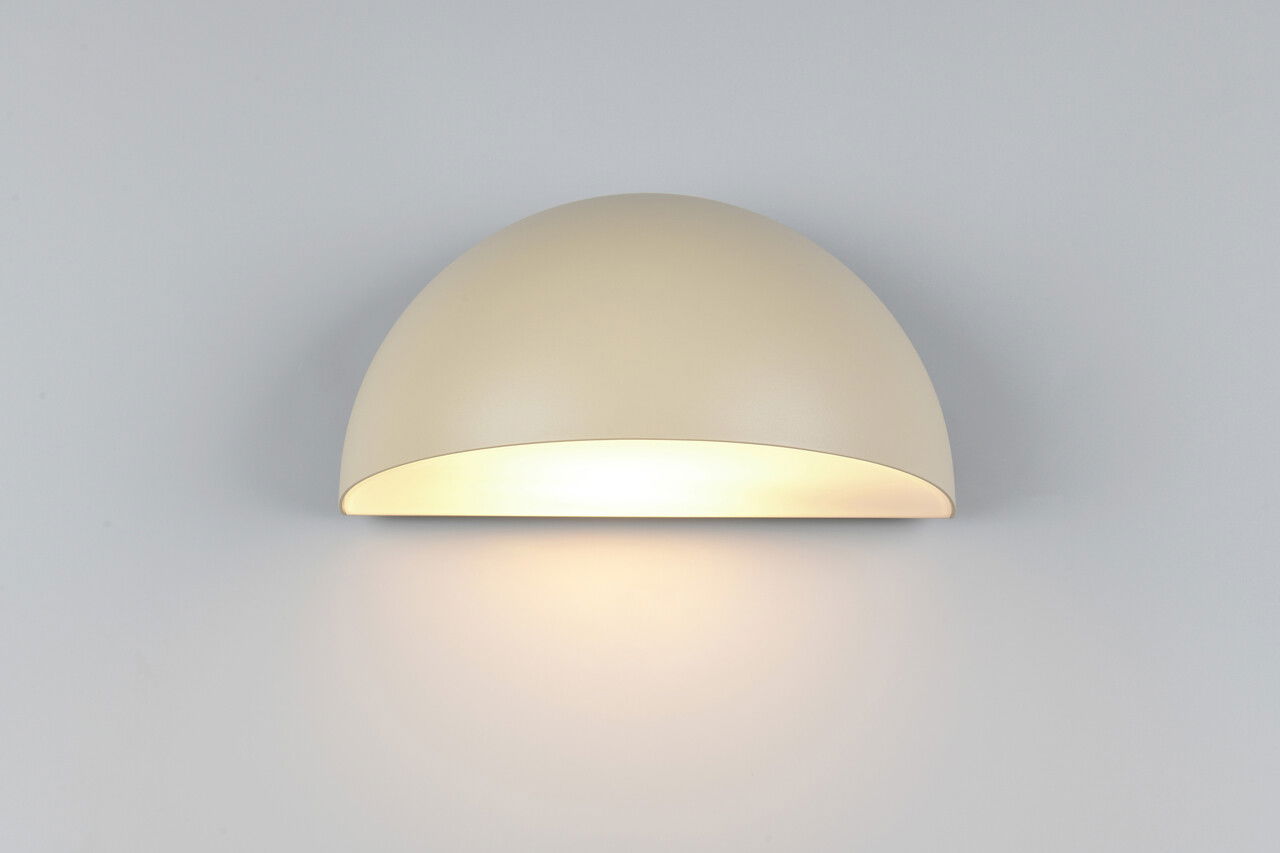 Aplica de perete pentru exterior Maas, TRIO, 27x15.5x14.3 cm, 10W, 1x E27, aluminiu, bej