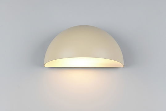 Aplica de perete pentru exterior Maas, TRIO, 27x15.5x14.3 cm, 10W, 1x E27, aluminiu, bej