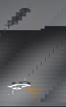 Lustra Keaton, TRIO, 20x150 cm, 10W, 1x SMD, metal, negru/auriu