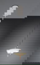 Lustra Keaton, TRIO, 20x150 cm, 10W, 1x SMD, metal, gri/auriu