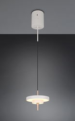 Lustra Keaton, TRIO, 20x150 cm, 10W, 1x SMD, metal, gri/auriu