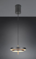 Lustra Keaton, TRIO, 40x150 cm, 34.5W, 1x SMD, metal, negru/auriu