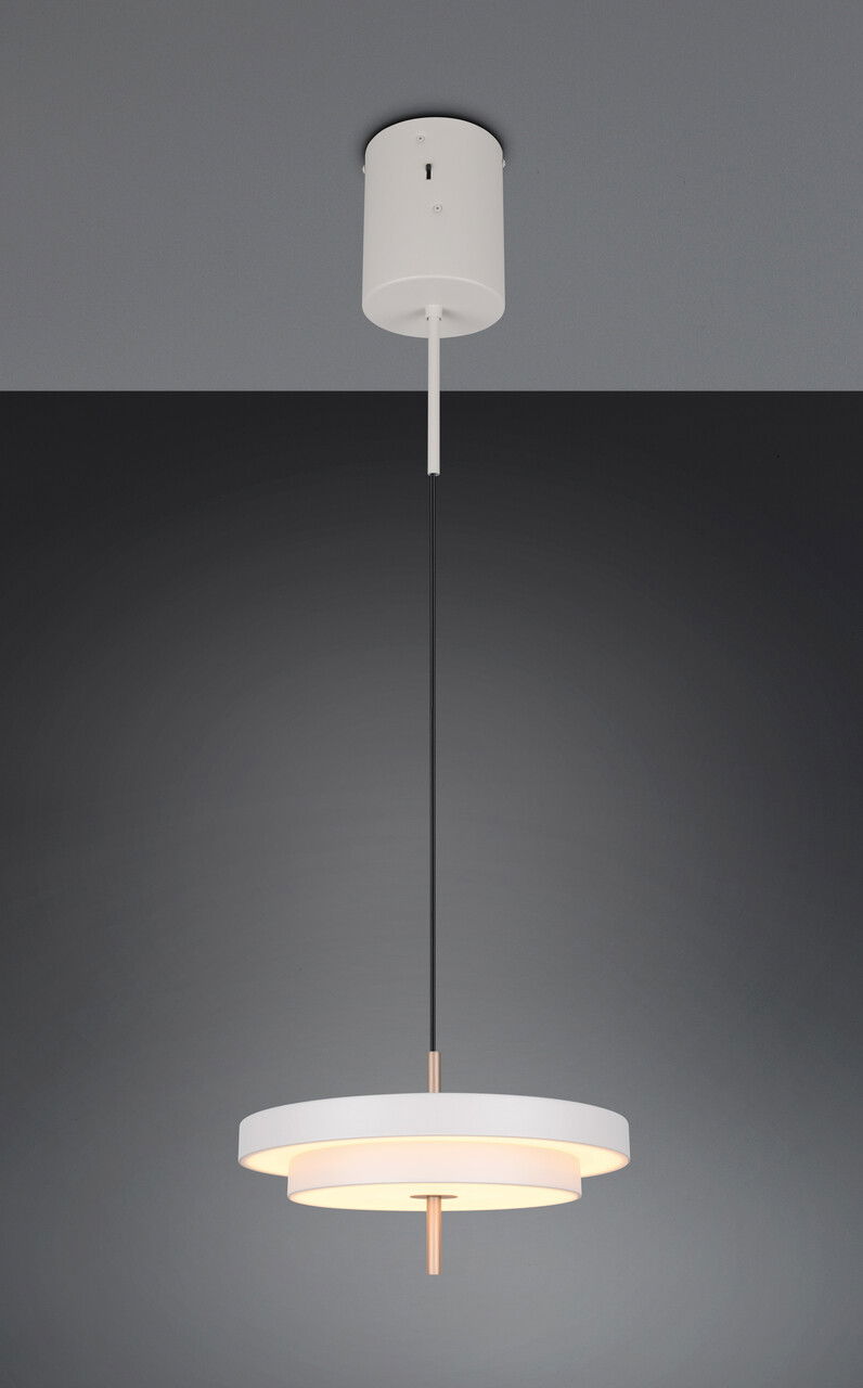 Lustra Keaton, TRIO, 40x150 cm, 34.5W, 1x SMD, metal, gri/auriu