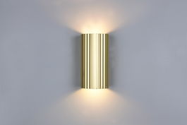 Aplica de perete Soka, TRIO, 9.5x8.5x18 cm, 10W, 2x GU10, metal, auriu