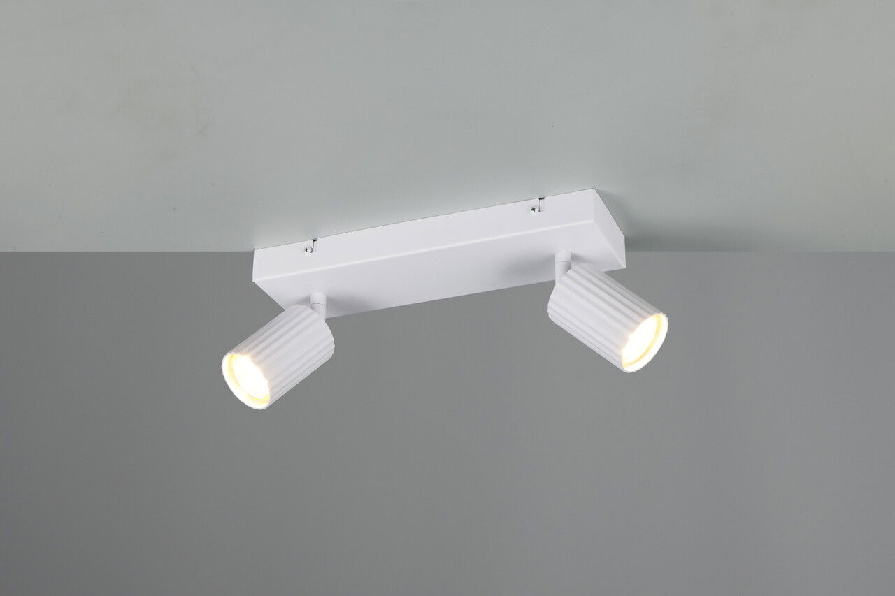 Plafoniera Soka, TRIO, 30x9x14.5 cm, 10W, 2x GU10, metal, alb mat