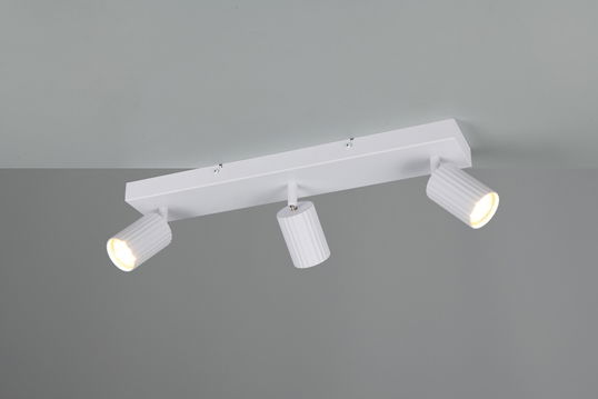 Plafoniera Soka, TRIO, 50x9x14.5 cm, 10W, 3x GU10, metal, alb mat