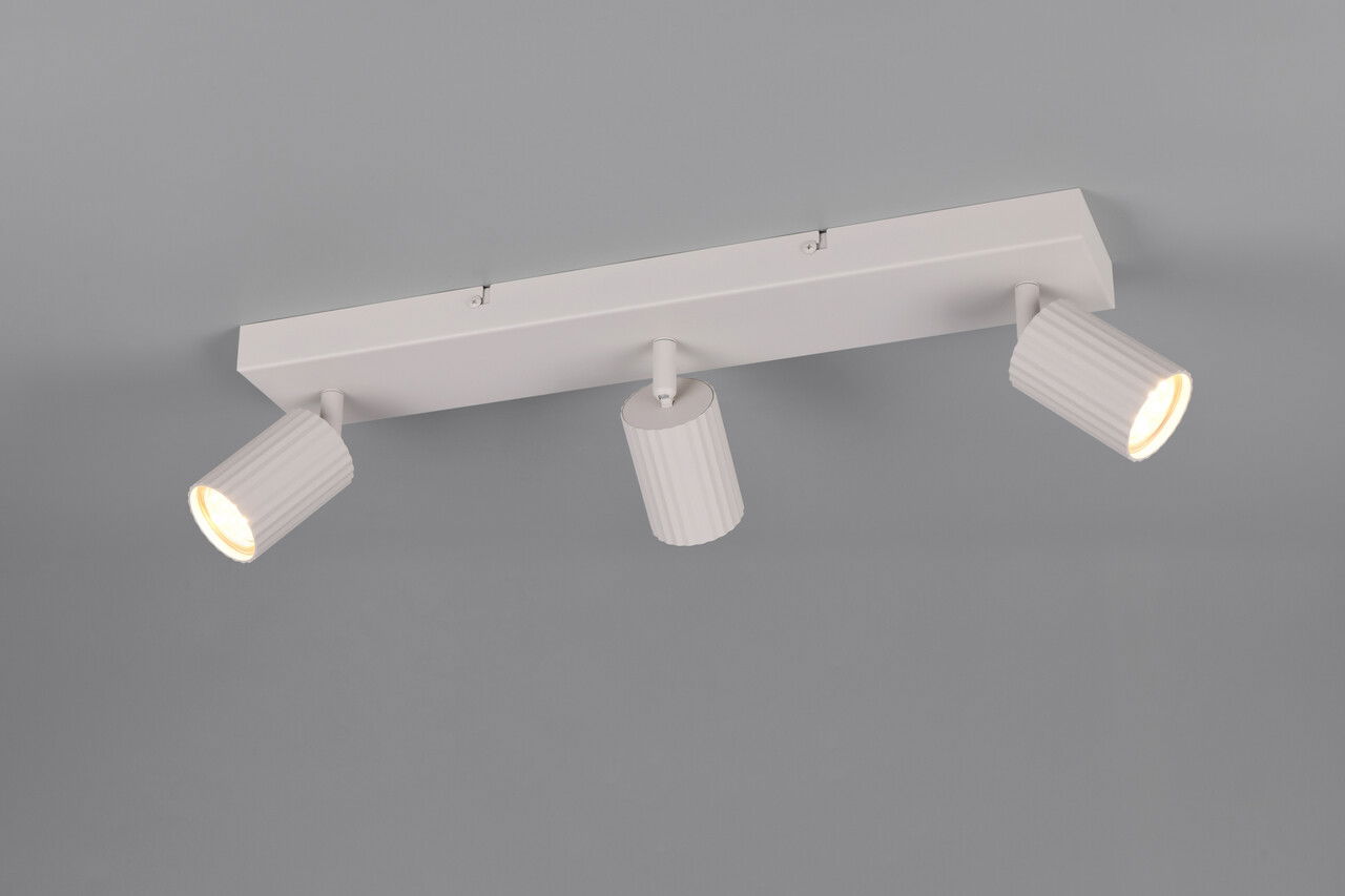 Plafoniera Soka, TRIO, 50x9x14.5 cm, 10W, 3x GU10, metal, gri