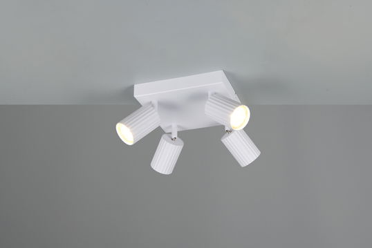 Plafoniera Soka, TRIO, 20x20x14.5 cm, 10W, 4x GU10, metal, alb mat