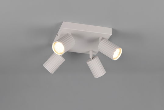 Plafoniera Soka, TRIO, 20x20x14.5 cm, 10W, 4x GU10, metal, gri