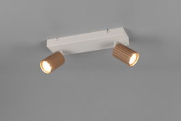 Plafoniera Soka, TRIO, 30x9x14.5 cm, 10W, 2x GU10, metal, gri/maro