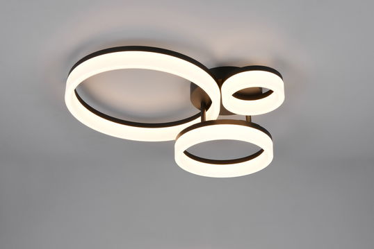 Plafoniera Scope, RL, 51x40.5x12.5 cm, 32W, 1x SMD, plastic, negru mat/alb