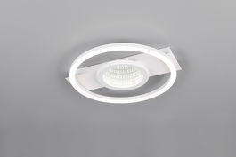 Plafoniera Wheeler, RL, 35x33x4.7 cm, 16W, 1x SMD, metal, alb mat