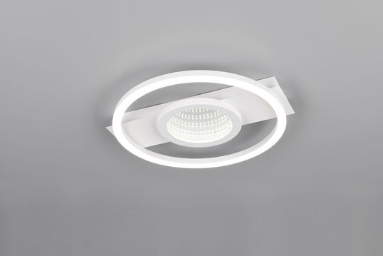 Plafoniera Wheeler, RL, 35x33x4.7 cm, 16W, 1x SMD, metal, alb mat