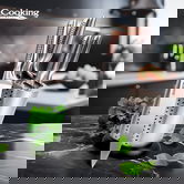 Set 5 cutite si suport Skyline, Cooking by Heinner, inox, argintiu