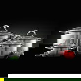 Set oale 8 piese Solar, Ambition, 1.9 L/ 2.5 L/ 3.5 L/ 6.1 L, inox/sticla, argintiu