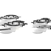 Set oale 7 piese Espero, Ambition, 16 cm/16 cm/20 cm/24 cm, otel/sticla, argintiu