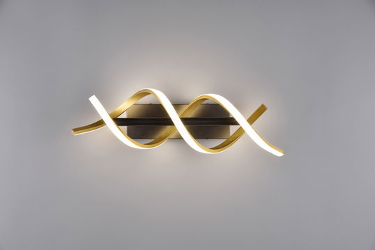 Aplica de perete Sequence, TRIO, 47x20.5x13.5 cm, 22W, 1x SMD, aluminiu, negru/bronz mat