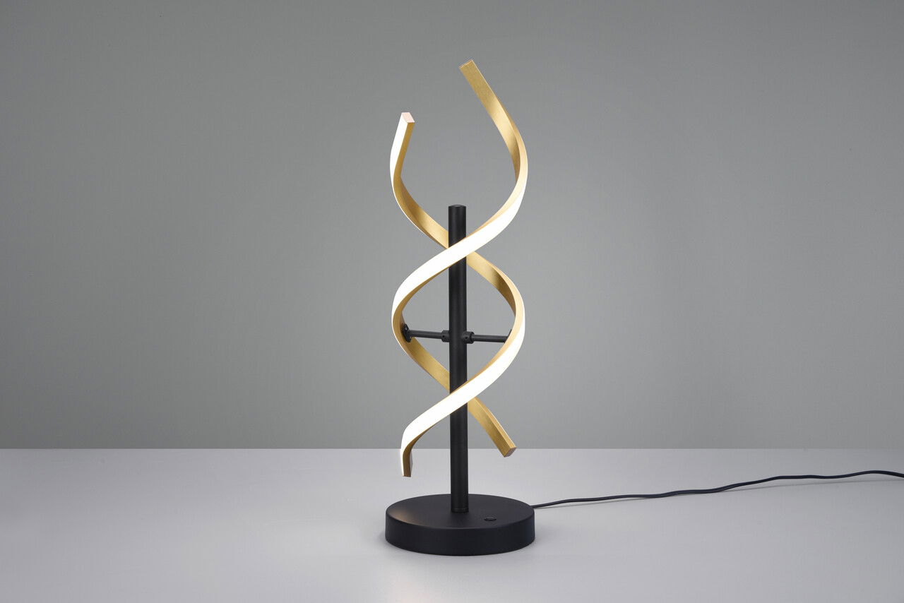 Lampa de masa Sequence, TRIO, 13.5x16x48.5 cm, 20.5W, 1x LED, aluminiu, negru/bronz mat