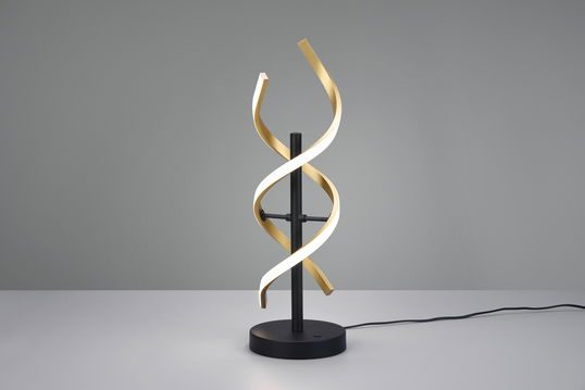 Lampa de masa Sequence, TRIO, 13.5x16x48.5 cm, 20.5W, 1x LED, aluminiu, negru/bronz mat