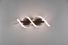 Aplica de perete Sequence, TRIO, 47x20.5x13.5 cm, 22W, 1x SMD, aluminiu, negru/argintiu lucios