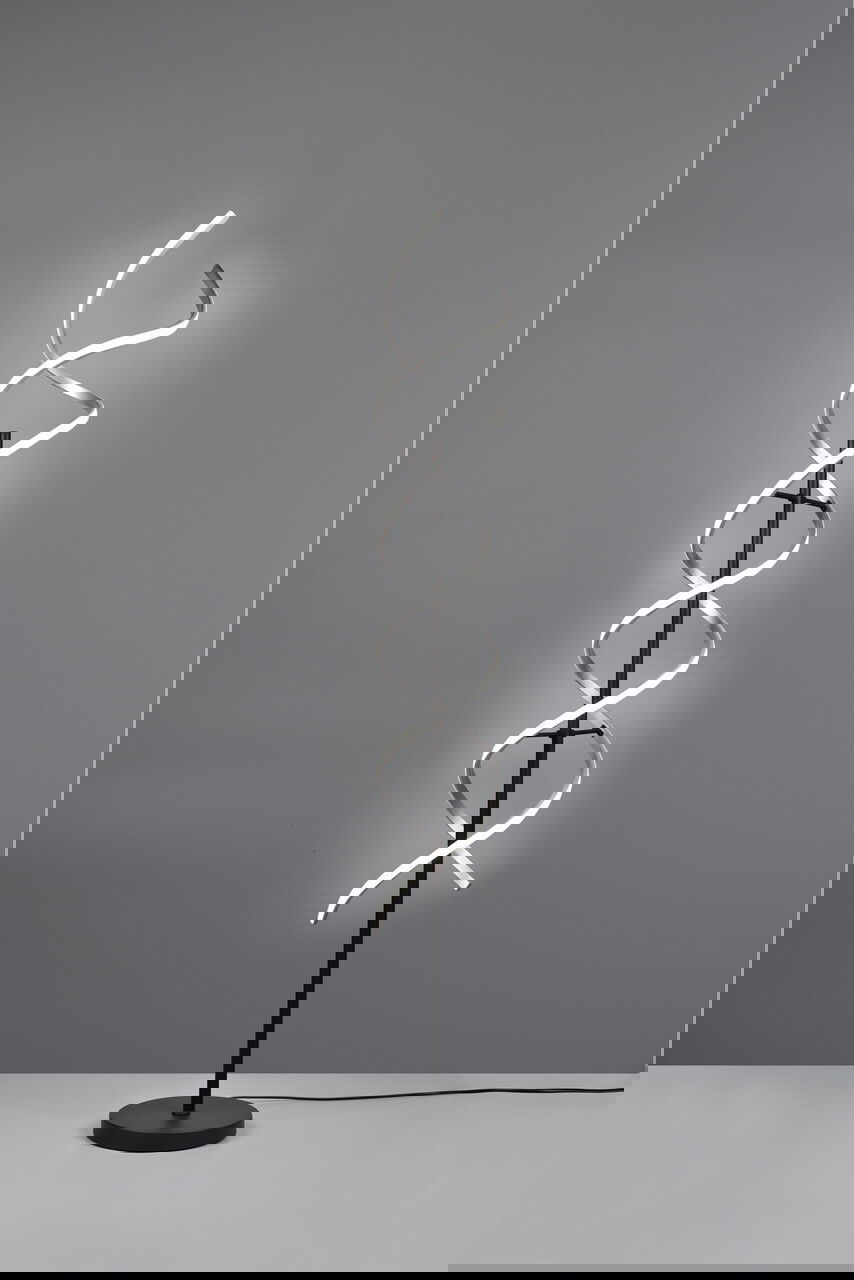 Lampadar Sequence, TRIO, 23x150 cm, 32W, 1x SMD, aluminiu, negru/argintiu lucios