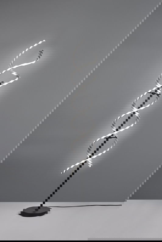 Lampadar Sequence, TRIO, 23x150 cm, 32W, 1x SMD, aluminiu, negru/argintiu lucios