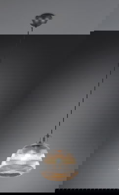 Lustra Tarifa, TRIO, 22x150 cm, 25W, 1x E27, metal, negru mat/argintiu