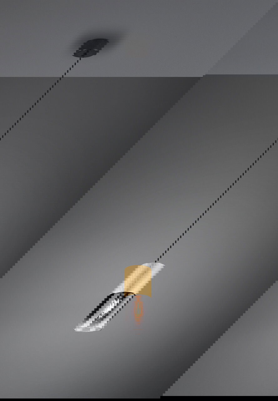 Lustra Robin, TRIO, 10x150 cm, 28W, 1x E27, metal, negru/bronz mat