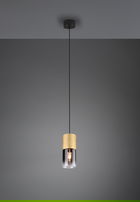 Lustra Robin, TRIO, 10x150 cm, 28W, 1x E27, metal, negru/bronz mat