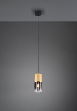 Lustra Robin, TRIO, 10x150 cm, 28W, 1x E27, metal, negru/bronz mat