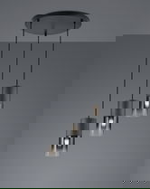 Lustra Robin, TRIO, 37x150 cm, 28W, 3x E27, metal, negru mat