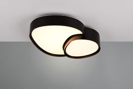 Plafoniera Rise, TRIO, 40x37.7x8 cm, 21W, 1x SMD, metal, negru mat