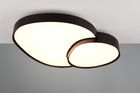 Plafoniera Rise, TRIO, 70x66x8 cm, 45W, 1x SMD, metal, negru mat