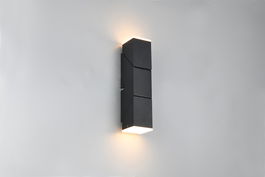 Aplica de perete Raglan, TRIO, 5x8x17 cm, 3.8W, 2x SMD, metal, negru mat