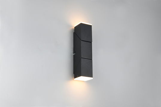 Aplica de perete Raglan, TRIO, 5x8x17 cm, 3.8W, 2x SMD, metal, negru mat