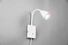Lampa de perete Wanda, TRIO, 8.5x22x23.5 cm, 10W, 1x GU10, metal, alb mat