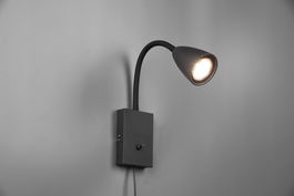 Lampa de perete Wanda, TRIO, 8.5x22x23.5 cm, 10W, 1x GU10, metal, negru mat