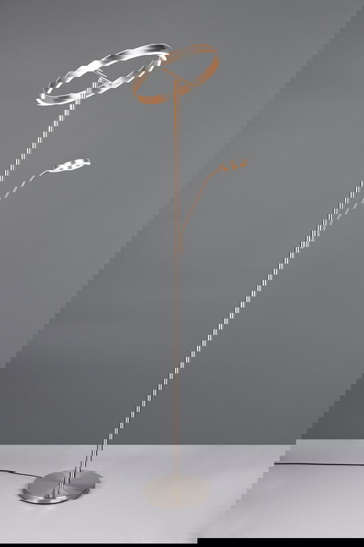 Lampadar Willis, TRIO, 40x180 cm, 39W/5.5W, 2x SMD, metal, nichel mat