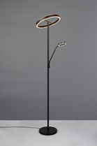 Lampadar Willis, TRIO, 40x180 cm, 39W/5.5W, 2x SMD, metal, negru mat