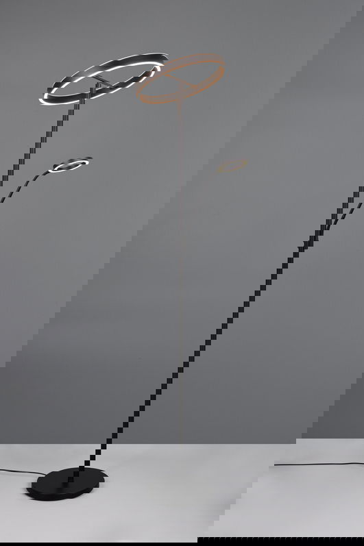 Lampadar Willis, TRIO, 40x180 cm, 39W/5.5W, 2x SMD, metal, negru mat