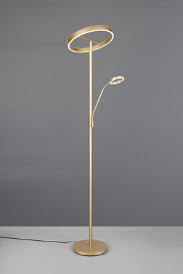 Lampadar Willis, TRIO, 40x180 cm, 39W/5.5W, 2x SMD, metal, auriu