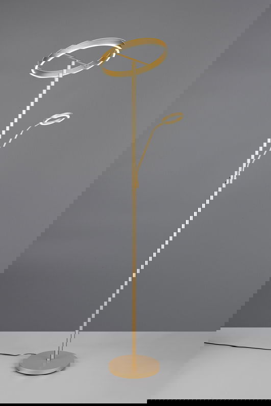 Lampadar Willis, TRIO, 40x180 cm, 39W/5.5W, 2x SMD, metal, auriu