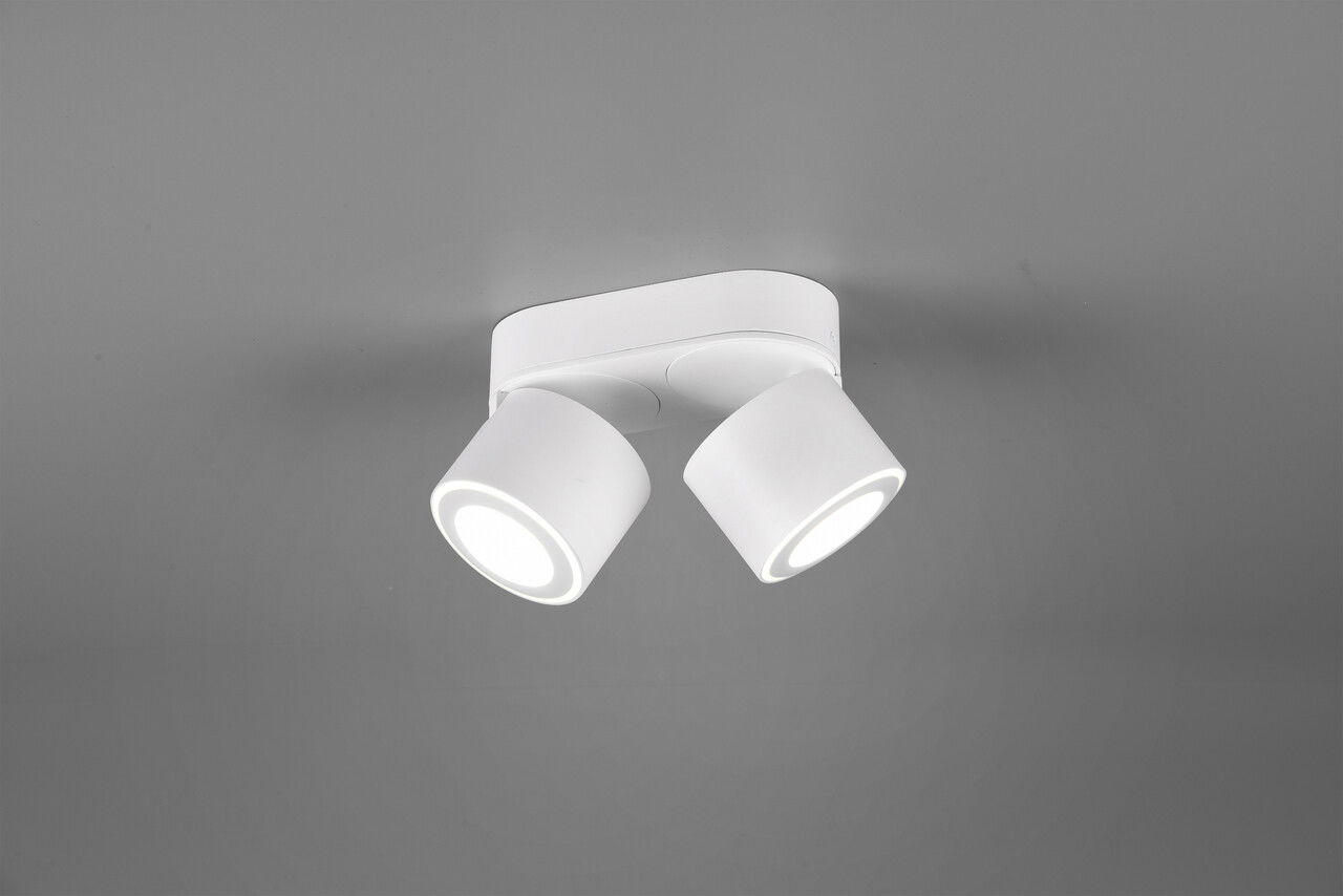 Plafoniera Taurus, TRIO, 18x8.7x10.6 cm, 5W, 2x SMD, metal, alb mat