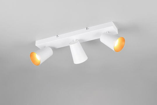 Plafoniera Sharp, TRIO, 46x8.5x16 cm, 10W, 3x GU10, metal, alb mat