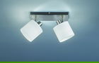 Plafoniera Tommy, RL, 28x17.6x19 cm, 28W, 2x E14, metal, nichel mat/alb
