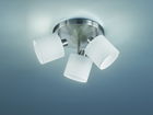 Plafoniera Tommy, RL, 25x19 cm, 28W, 3x E14, metal, nichel mat/alb