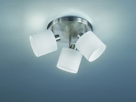 Plafoniera Tommy, RL, 25x19 cm, 28W, 3x E14, metal, nichel mat/alb